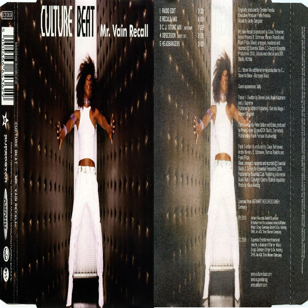 Culture Beat - Mr. Vain Recall (Radio Edit) (2003)