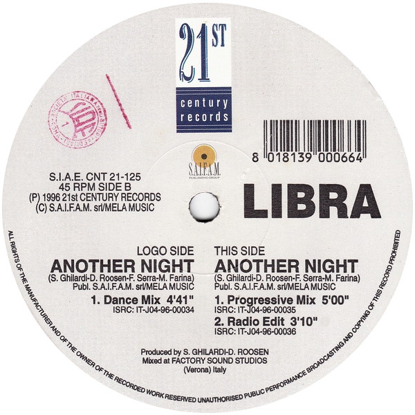 Libra - Another Night (Radio Edit) (1996)