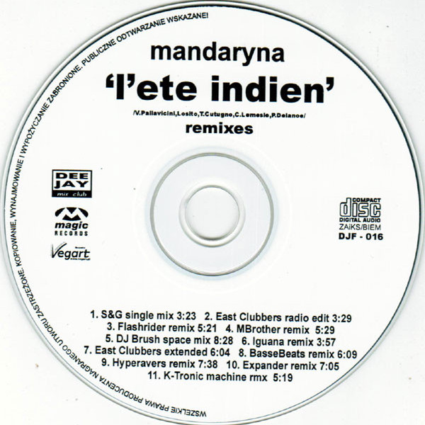 Mandaryna - L'ete Indien (S&G Single Mix) (2004)
