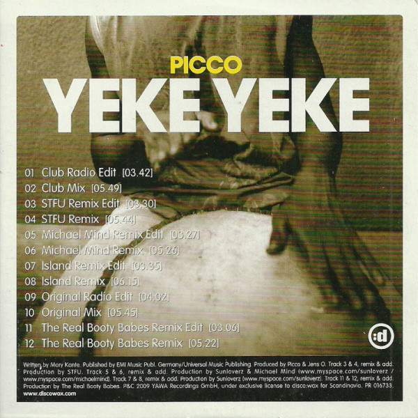Picco - Yeke Yeke (The Real Booty Babes Remix Edit) (2009)