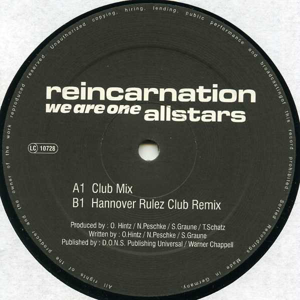 Reincarnation Allstars - We Are One (Club Mix) (2004)