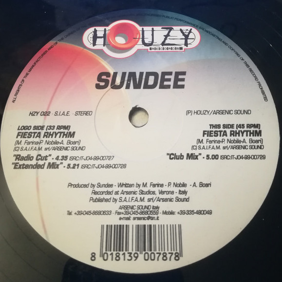 Sundee - Fiesta Rhythm (Radio Cut) (1999)