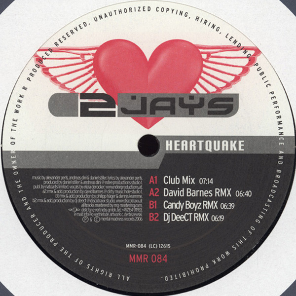 The 2 Jays - Heartquake (Club Mix) (2006)