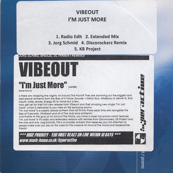 Vibeout - I'm Just More (Radio Edit) (2007)